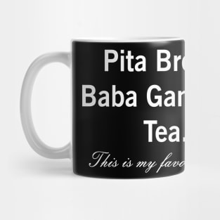 Pita Bread Baba Ganoush Eggplant Dip Vegan Vegetarian Favorite Meal Mug